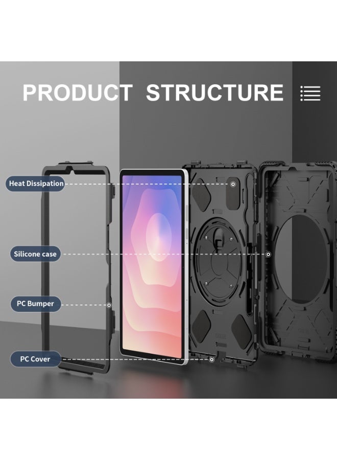 Cover for Samsung Galaxy Tab S11 (11 Inch), Durable Case with 360° Kickstand Holder/Hand Strap/Pen Holder for Galaxy Tab S11 - Image 4
